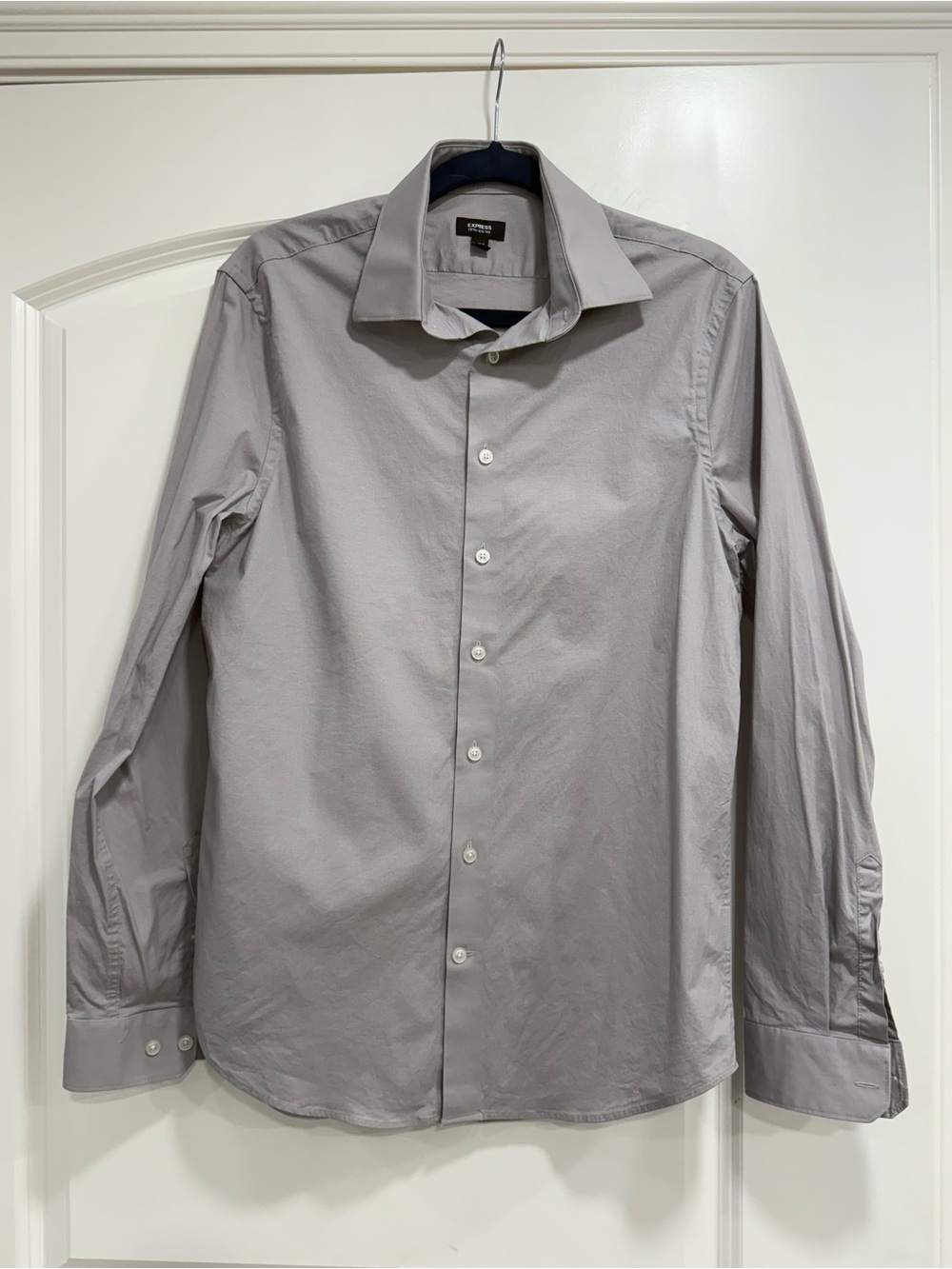 Express Men's Gray Collar Dress Shirt